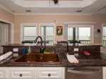 Enjoy bay views from the kitchen
